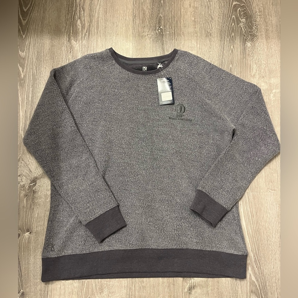 Women's Kate Lord The Open Fleece Crewneck Sweater- Size Large- NWT